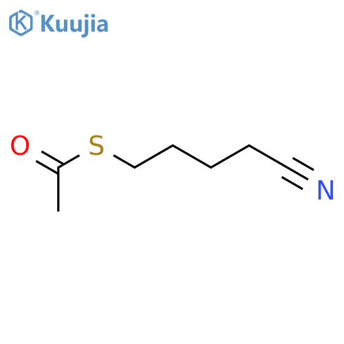 5-(Acetylsulfanyl)-pentanenitrile, S-(4-Cyanobutyl)ethanethioate, Thiolacetylpentanenitrile structure