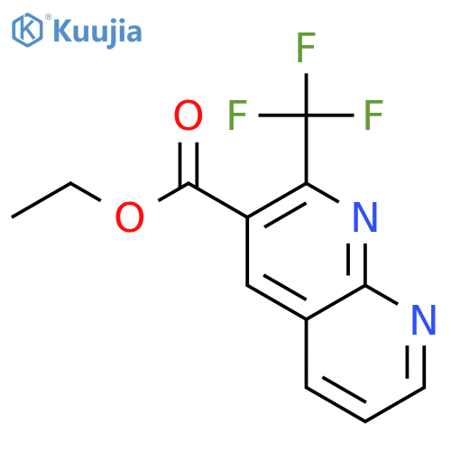 Ethyl 2-(trifluoromethyl)-1,8-naphthyridine-3-carboxylate structure