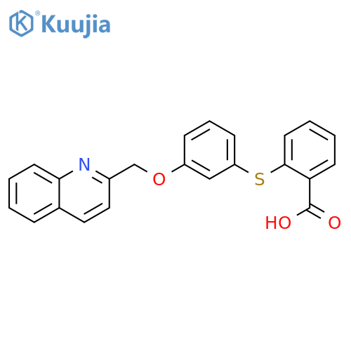 Benzoic acid, 2-[[3-(2-quinolinylmethoxy)phenyl]thio]- structure