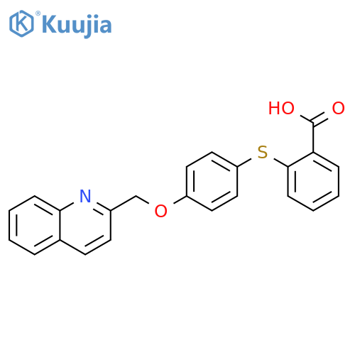 Benzoic acid, 2-[[4-(2-quinolinylmethoxy)phenyl]thio]- structure