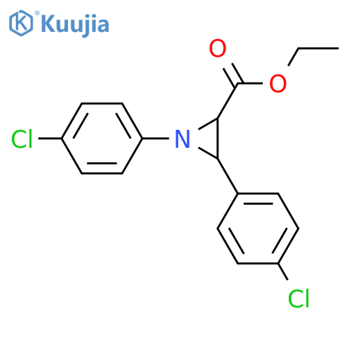 2-Aziridinecarboxylic acid, 1,3-bis(4-chlorophenyl)-, ethyl ester, (2R,3R)-rel- structure