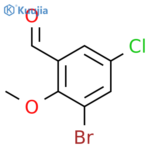 3-Bromo-5-chloro-2-methoxybenzaldehyde structure
