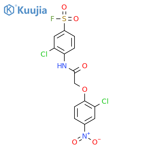 Benzenesulfonylfluoride, 3-chloro-4-[[2-(2-chloro-4-nitrophenoxy)acetyl]amino]- structure