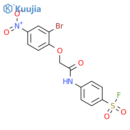 Benzenesulfonylfluoride, 4-[[2-(2-bromo-4-nitrophenoxy)acetyl]amino]- structure