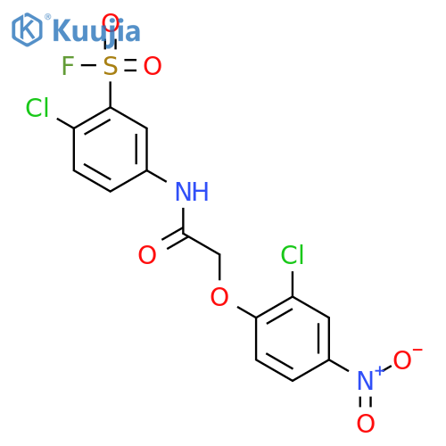 Benzenesulfonylfluoride, 2-chloro-5-[[2-(2-chloro-4-nitrophenoxy)acetyl]amino]- structure