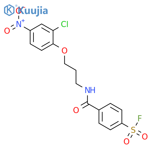 Benzenesulfonylfluoride, 4-[[[3-(2-chloro-4-nitrophenoxy)propyl]amino]carbonyl]- structure