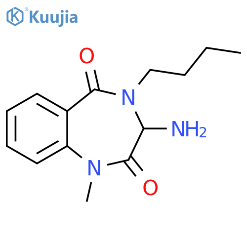 1H-1,4-Benzodiazepine-2,5-dione,3-amino-4-butyl-3,4-dihydro-1-methyl- structure