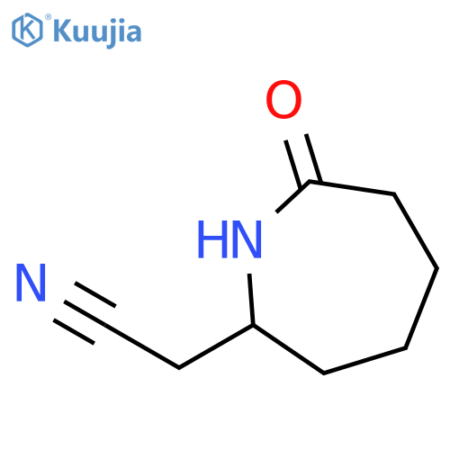 2-(7-oxoazepan-2-yl)acetonitrile structure