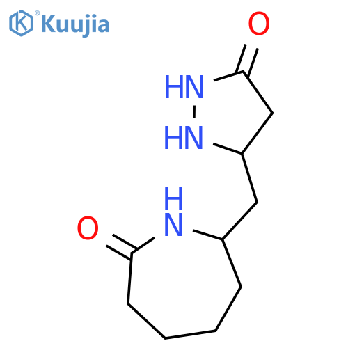 2H-Azepin-2-one, hexahydro-7-[(5-oxo-3-pyrazolidinyl)methyl]- structure