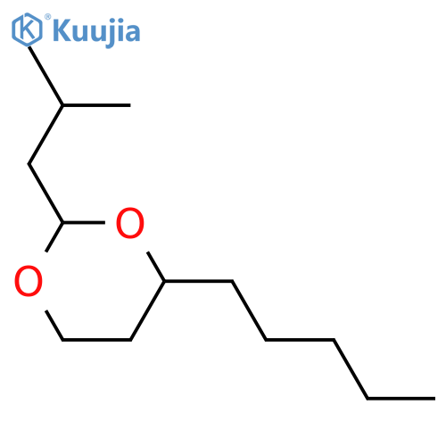 2-(2-Methylpropyl)-4-pentyl-1,3-dioxane; (2R,4R)-form structure