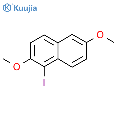 1-Iodo-2,6-dimethoxynaphthalene structure