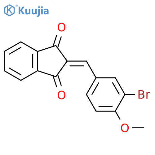 2-(3-Bromo-4-methoxyphenyl)methylene-1H-indene-1,3(2H)-dione structure