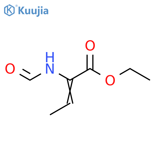 2-Butenoic acid, 2-(formylamino)-, ethyl ester structure
