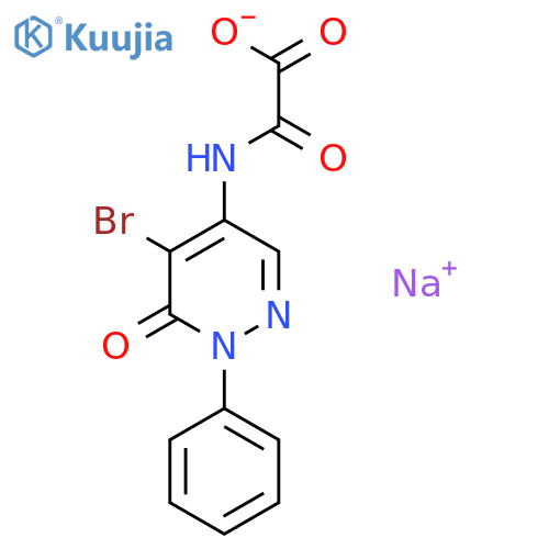 sodium [(5-bromo-6-oxo-1-phenyl-1,6-dihydropyridazin-4-yl)amino](oxo)acetate structure