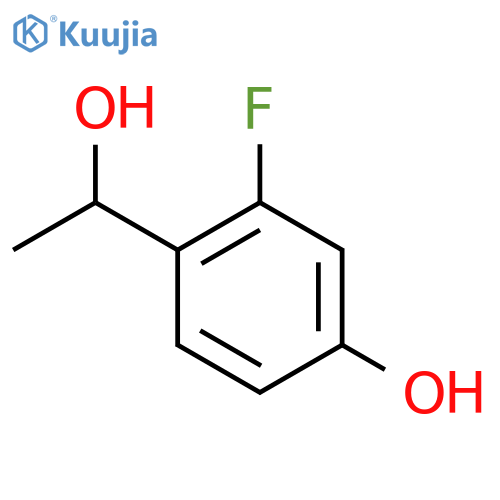 Benzenemethanol,2-fluoro-4-hydroxy-a-methyl- structure