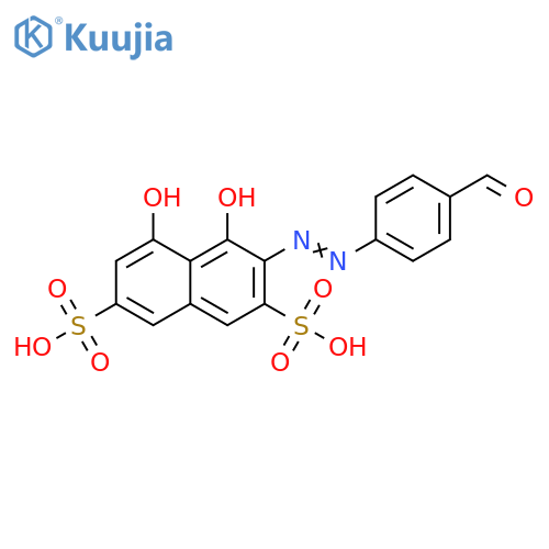 2,7-Naphthalenedisulfonicacid, 3-[2-(4-formylphenyl)diazenyl]-4,5-dihydroxy- structure