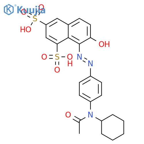 8-[4-[acetyl(cyclohexyl)amino]phenyl]azo-7-hydroxy-naphthalene-1,3-disulfonic acid structure