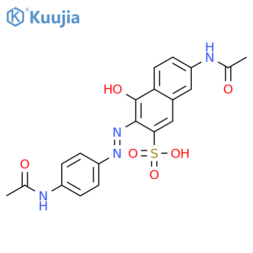 2-Naphthalenesulfonicacid, 7-(acetylamino)-3-[2-[4-(acetylamino)phenyl]diazenyl]-4-hydroxy- structure