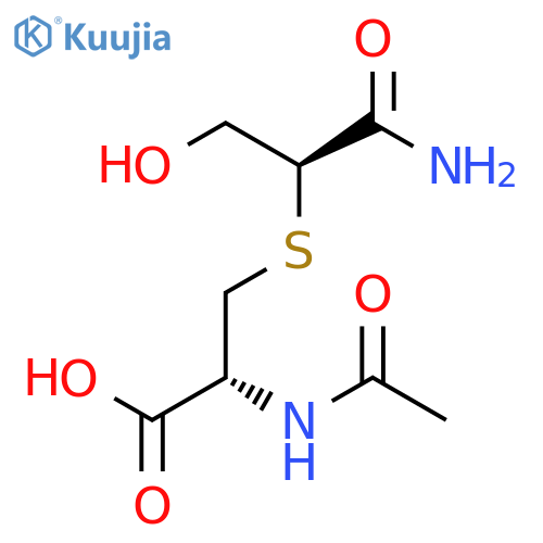 L-Cysteine, N-acetyl-S-[(1S)-2-amino-1-(hydroxymethyl)-2-oxoethyl]- structure