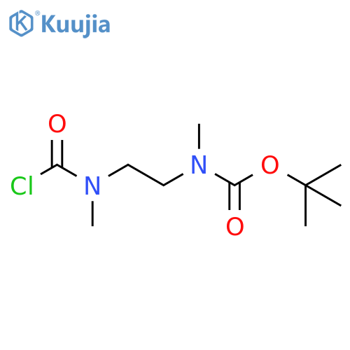 Carbamic acid, N-[2-[(chlorocarbonyl)methylamino]ethyl]methyl-, 1,1-dimethylethyl ester structure