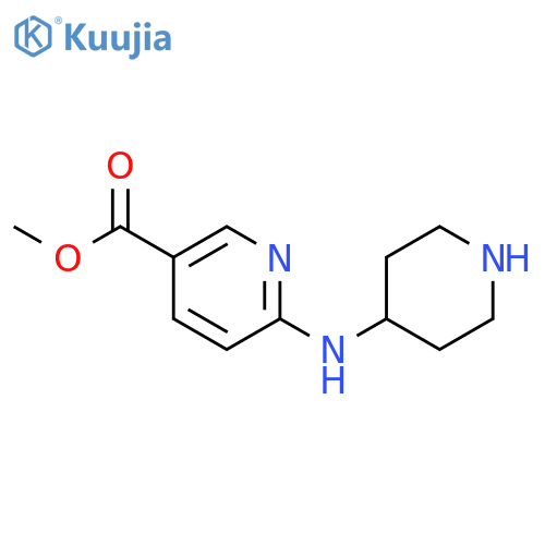 3-Pyridinecarboxylic acid, 6-(4-piperidinylamino)-, methyl ester structure