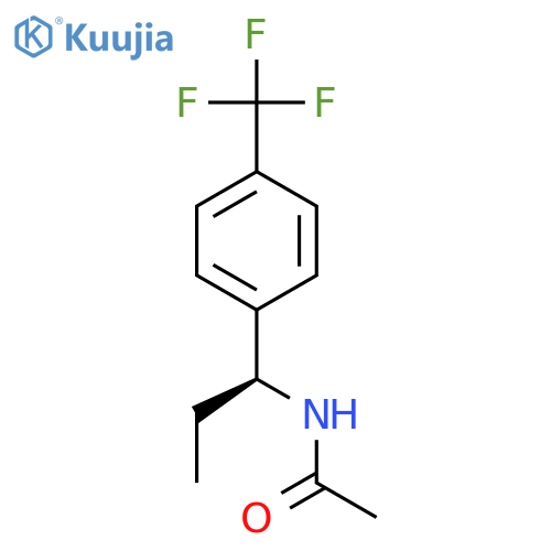 Acetamide, N-[(1S)-1-[4-(trifluoromethyl)phenyl]propyl]- structure