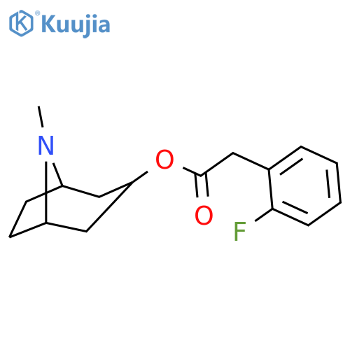 Benzeneacetic acid,2-fluoro-, 8-methyl-8-azabicyclo[3.2.1]oct-3-yl ester, endo- (9CI) structure