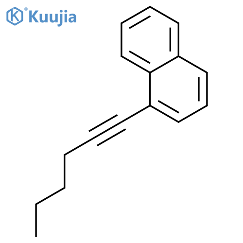 Naphthalene, 1-(1-hexynyl)- structure