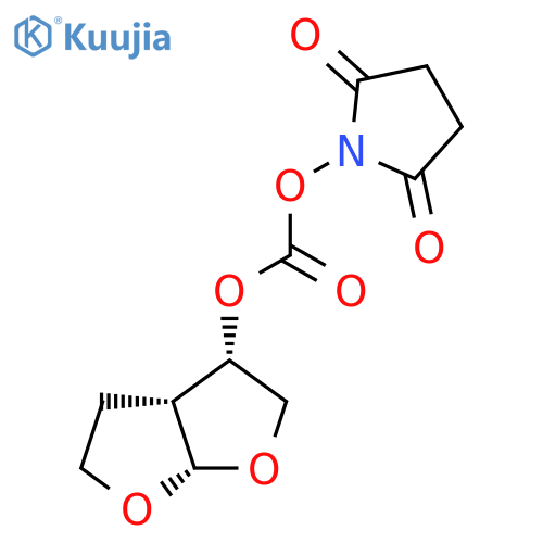 1-(3S,3aR,6aS)-Hexahydrofuro2,3-bfuran-3-yloxycarbonyloxy-2,5-pyrrolidinedione structure