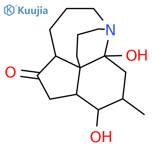 (4ξ,7ξ,12ξ,15ξ,17ξ)-13,14-Dihydro-8,13-dihydroxyfawcettidine structure