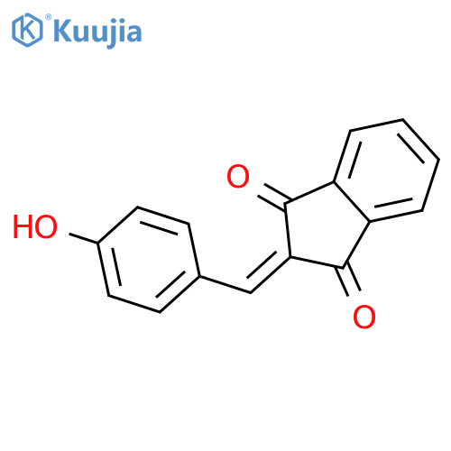 2-(4-hydroxyphenyl)methylidene-2,3-dihydro-1H-indene-1,3-dione structure