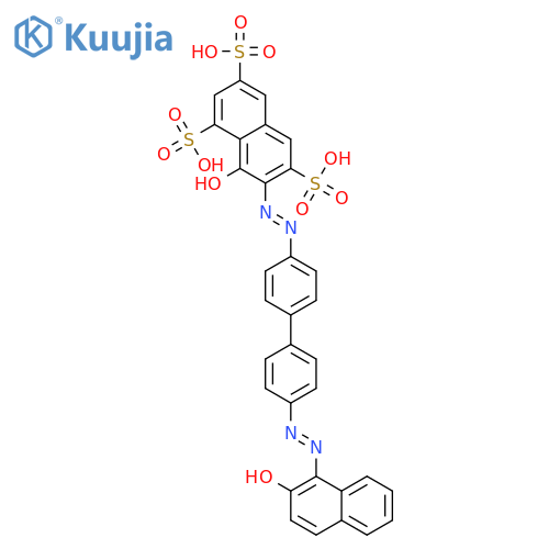 8-hydroxy-7-[4-[4-[(2-hydroxy-1-naphthyl)azo]phenyl]phenyl]azo-naphthalene-1,3,6-trisulfonic acid structure