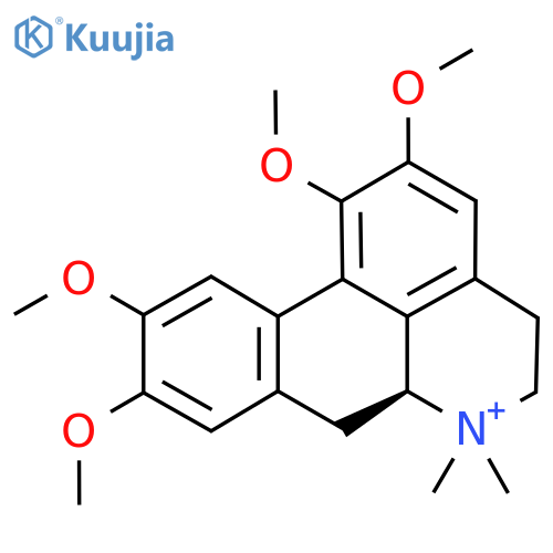 (6aS)-1,2,9,10-tetramethoxy-6,6-dimethyl-5,6,6a,7-tetrahydro-4H-dibenzo[de,g]quinolin-6-ium structure