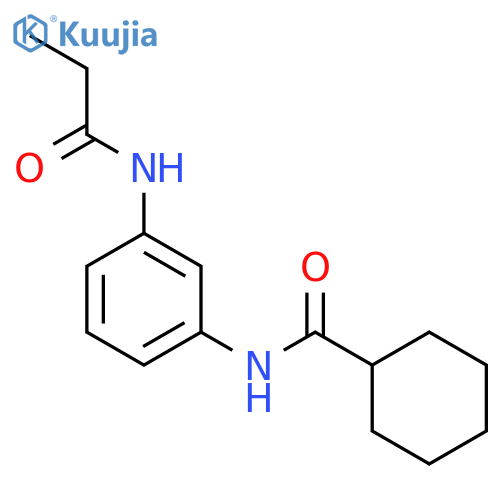 Cyclohexanecarboxamide, N-[3-[(1-oxopropyl)amino]phenyl]- structure