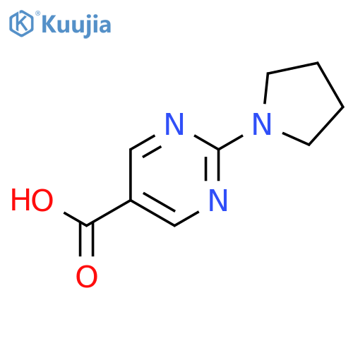 2-pyrrolidin-1-ylpyrimidine-5-carboxylic Acid structure