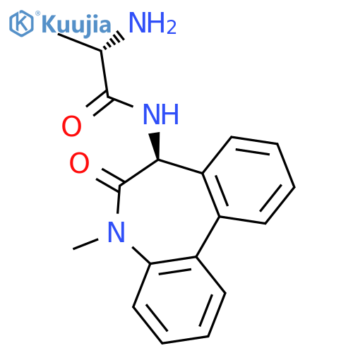 (2S)-2-Amino-N-(7S)-6,7-dihydro-5-methyl-6-oxo-5H-dibenzb,dazepin-7-yl-Propanamide structure