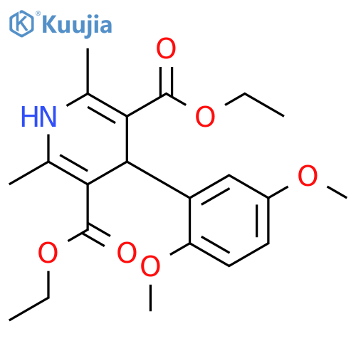 3,5-Pyridinedicarboxylic acid,4-(2,5-dimethoxyphenyl)-1,4-dihydro-2,6-dimethyl-, diethyl ester structure