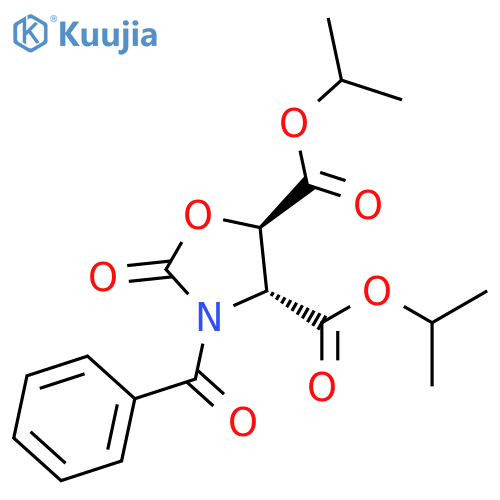 4,5-Oxazolidinedicarboxylic acid, 3-benzoyl-2-oxo-, bis(1-methylethyl)ester, (4R,5R)- structure
