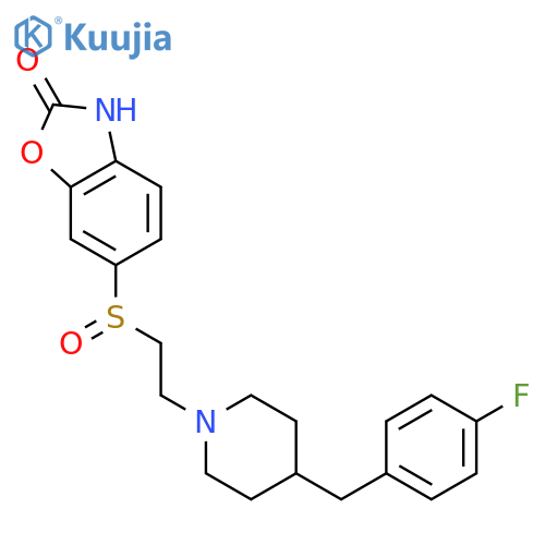 2(3H)-Benzoxazolone,6-[[2-[4-[(4-fluorophenyl)methyl]-1-piperidinyl]ethyl]sulfinyl]- structure