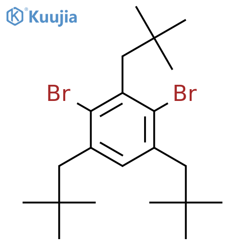 Benzene, 2,4-dibromo-1,3,5-trineopentyl- structure