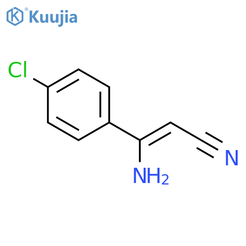 3-amino-3-(4-chlorophenyl)prop-2-enenitrile structure