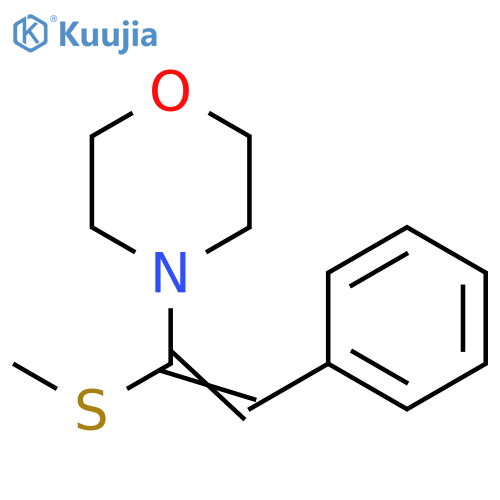 Morpholine, 4-[1-(methylthio)-2-phenylethenyl]- structure
