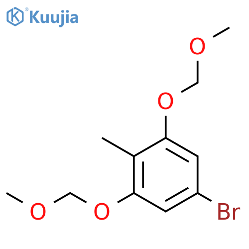 Benzene, 5-bromo-1,3-bis(methoxymethoxy)-2-methyl- structure
