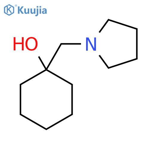 1-[(pyrrolidin-1-yl)methyl]cyclohexan-1-ol structure
