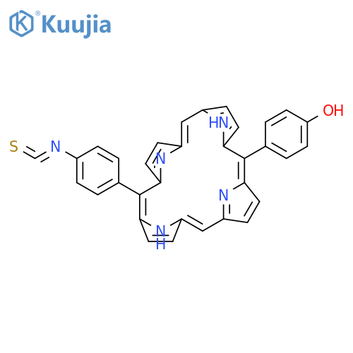 Phenol, 4-[15-(4-isothiocyanatophenyl)-21H,23H-porphin-5-yl]- structure