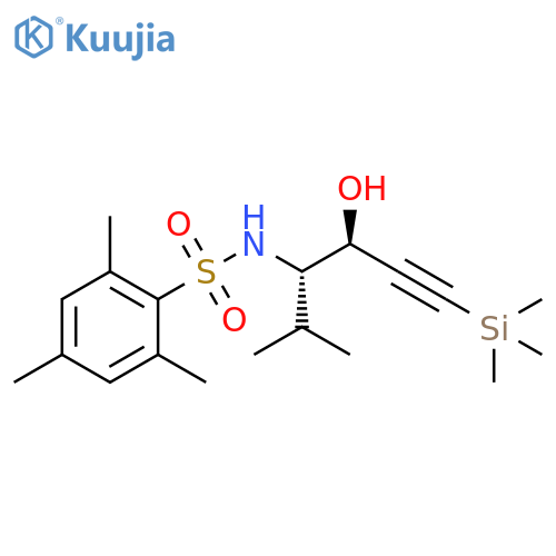 Benzenesulfonamide,N-[(1S,2S)-2-hydroxy-1-(1-methylethyl)-4-(trimethylsilyl)-3-butynyl]-2,4,6-trimethyl- structure