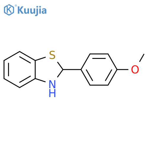Benzothiazole, 2,3-dihydro-2-(4-methoxyphenyl)- structure