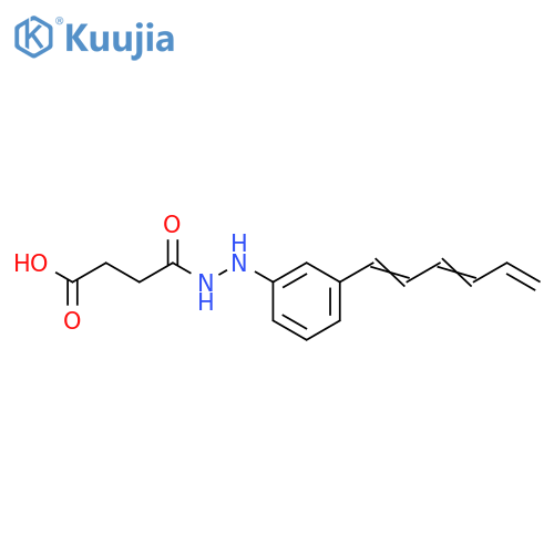 Butanedioic acid,1-[2-[3-(1,3,5-hexatrien-1-yl)phenyl]hydrazide] structure