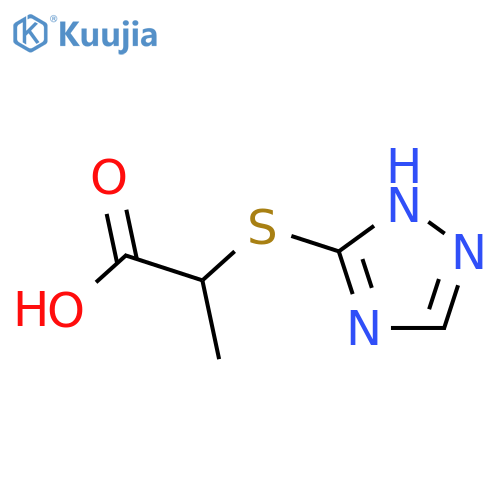 2-(1H-1,2,4-triazol-5-ylsulfanyl)propanoic acid structure