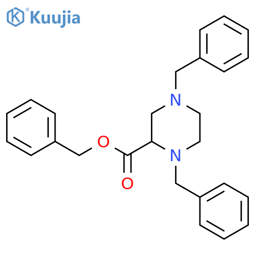Phenylmethyl 1,4-bis(phenylmethyl)-2-piperazinecarboxylate structure